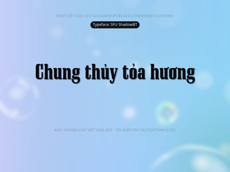 Font SFU Schadowbt Font Xinh