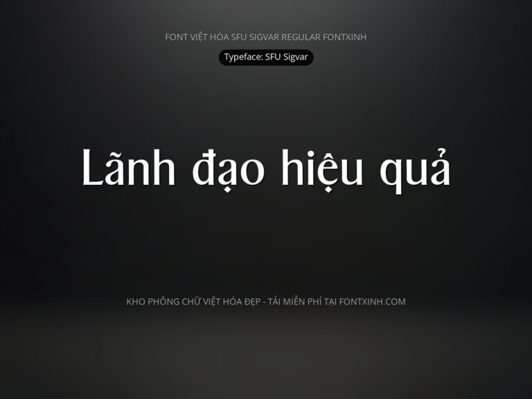 Font SFU Sigvar Font Xinh