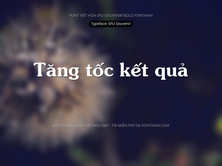 Font SFU Souvenir Font Xinh