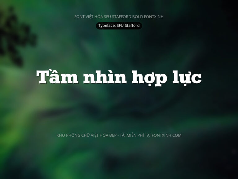 Font SFU Stafford Font Xinh