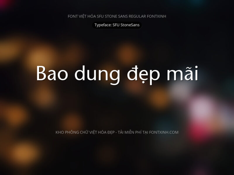 Font SFU StoneSans Font Xinh