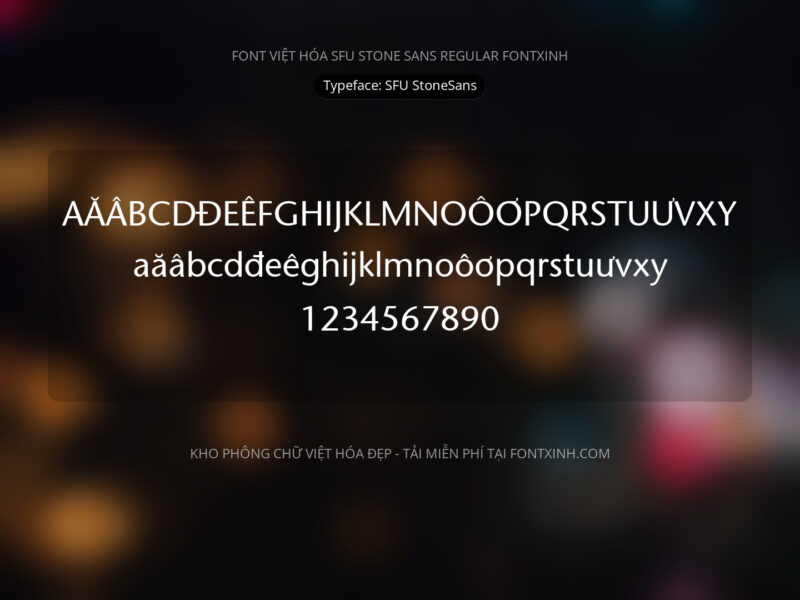 Font SFU StoneSans Font Xinh