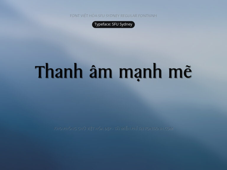 Font SFU Sydney Font Xinh