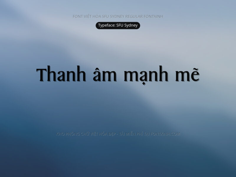 Font SFU Sydney Font Xinh