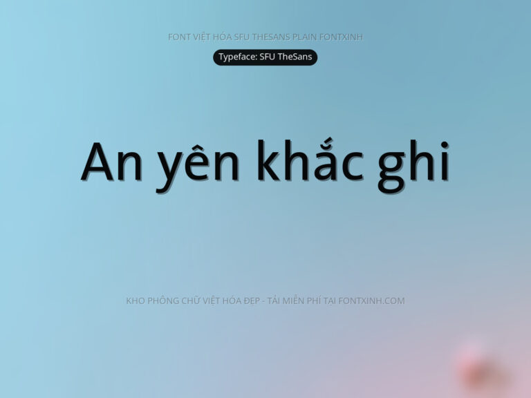 Font SFU TheSans Font Xinh