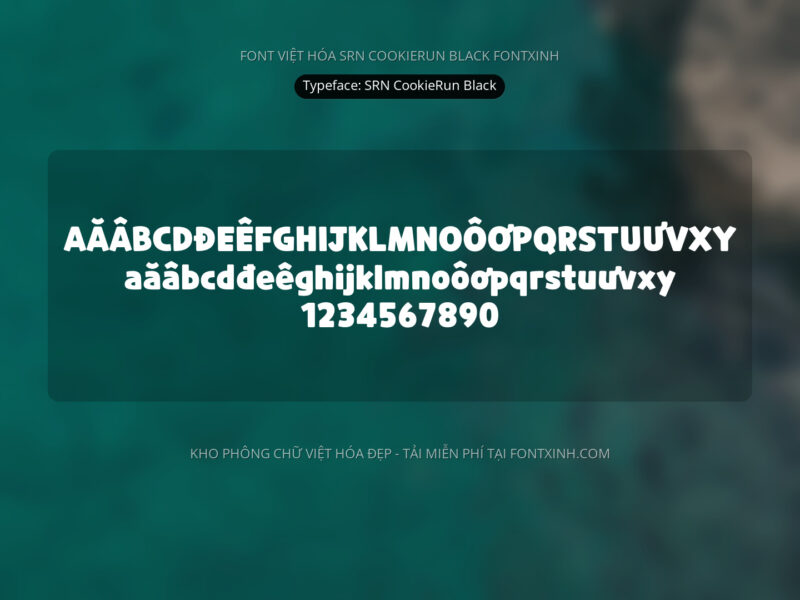Font Srn Cookierun (có tiếng Hàn) Font Xinh