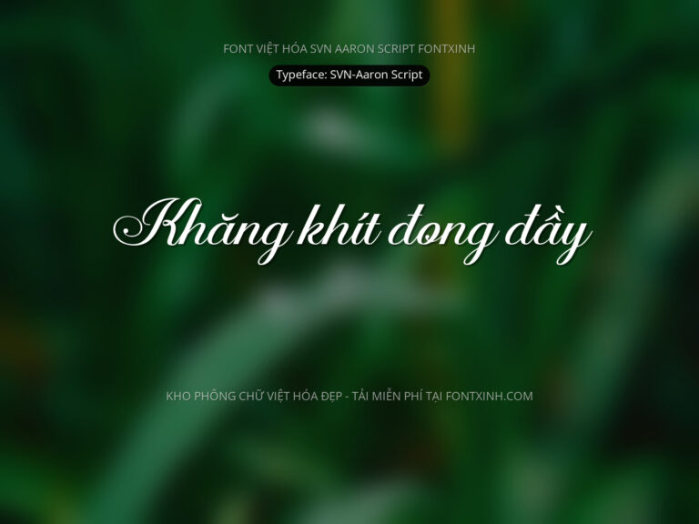 Font SVN AaronScript Font Xinh