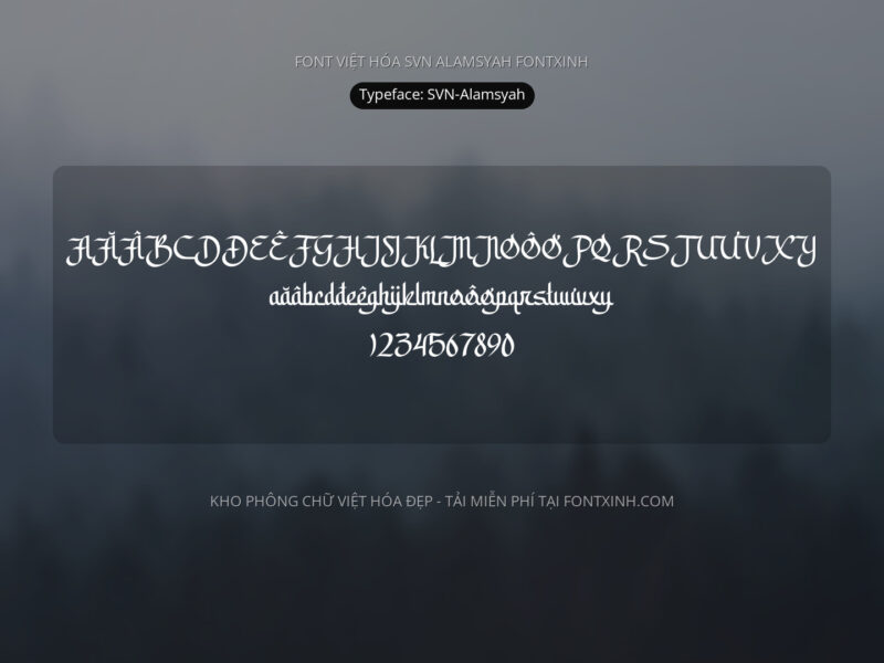 Font SVN Alamsyah Font Xinh