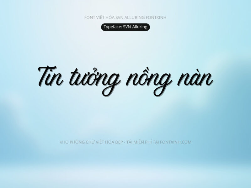 Font SVN Alluring Font Xinh