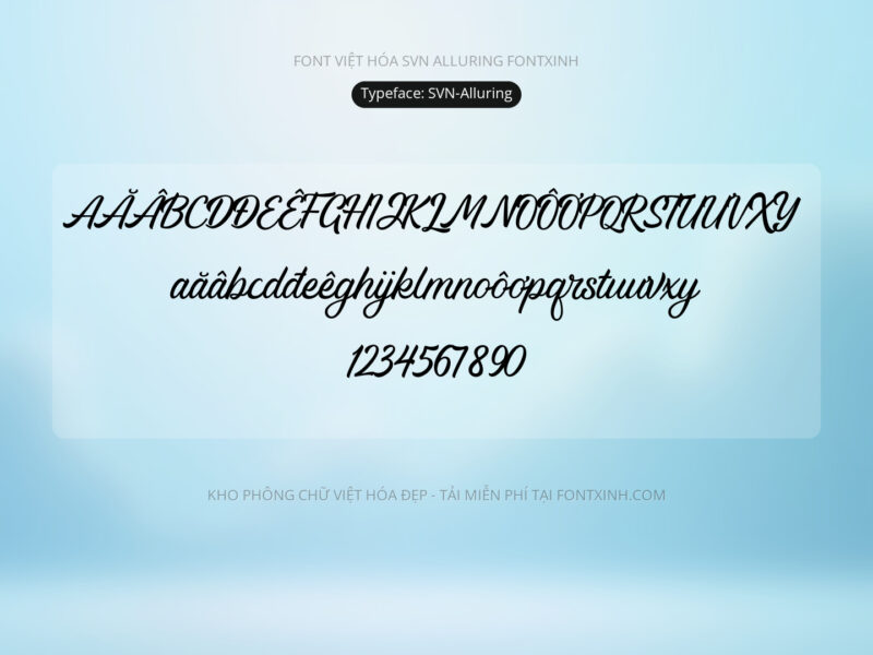 Font SVN Alluring Font Xinh