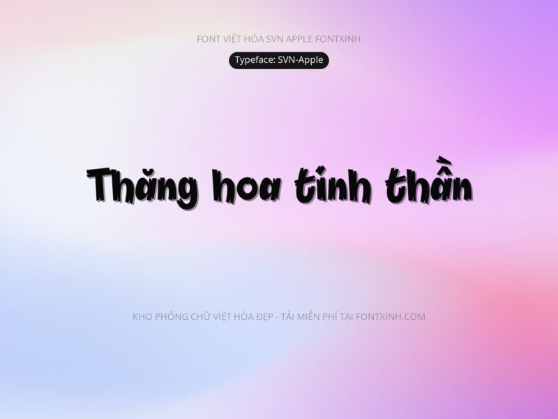 Font SVN Apple Font Xinh