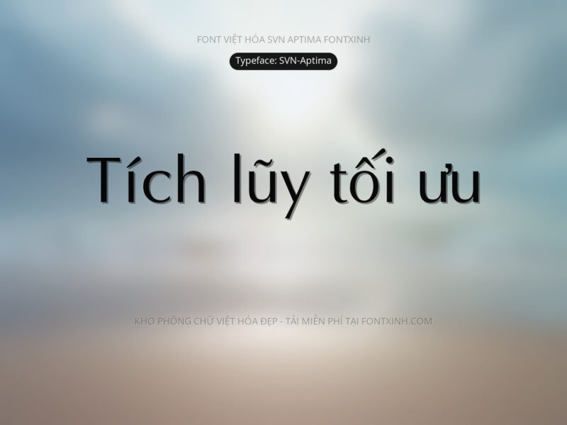 Font SVN Aptima Font Xinh