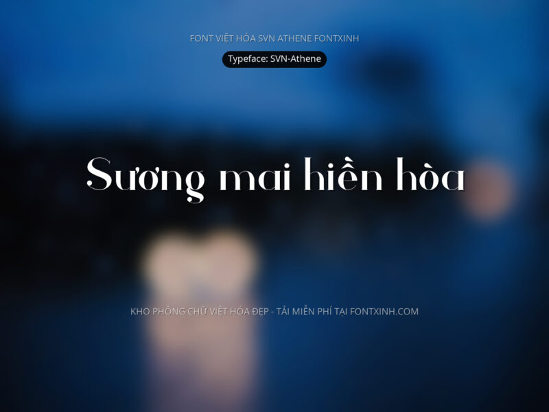 Font SVN Athene Font Xinh