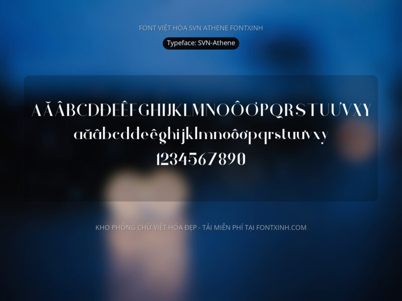 Font SVN Athene Font Xinh