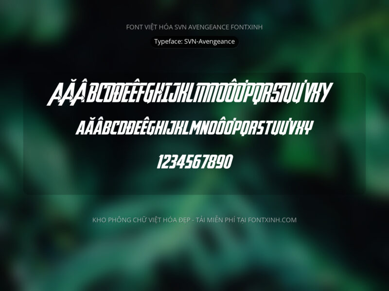 Font SVN Avengeance Font Xinh