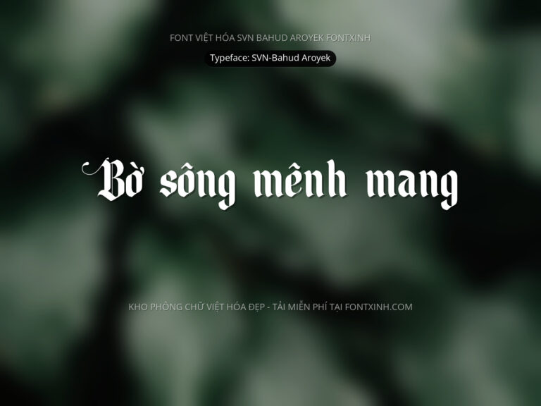 Font SVN BahudAroyek Font Xinh