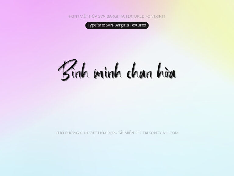 Font SVN BargittaTextured Font Xinh