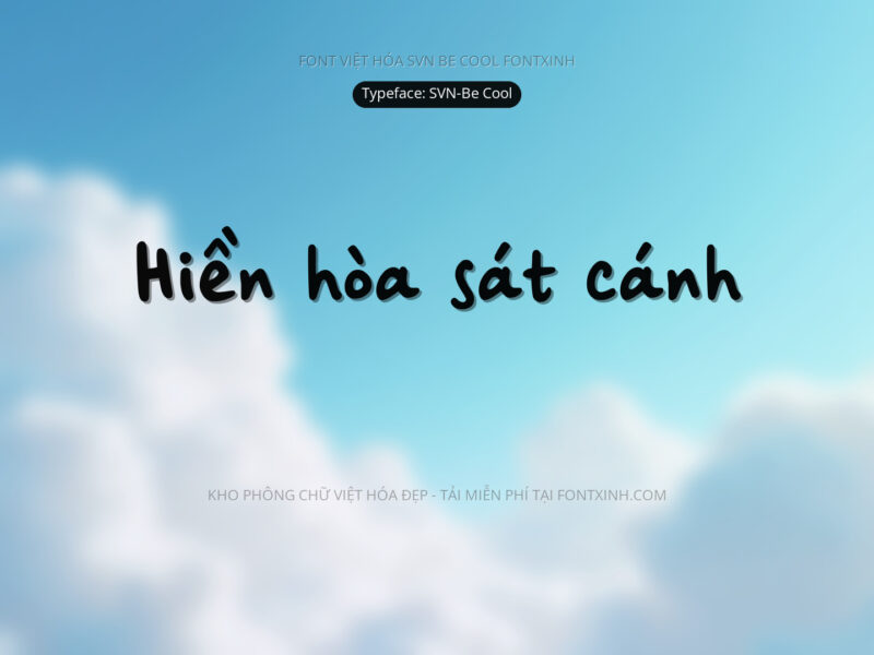 Font SVN BeCool +Swashes Font Xinh