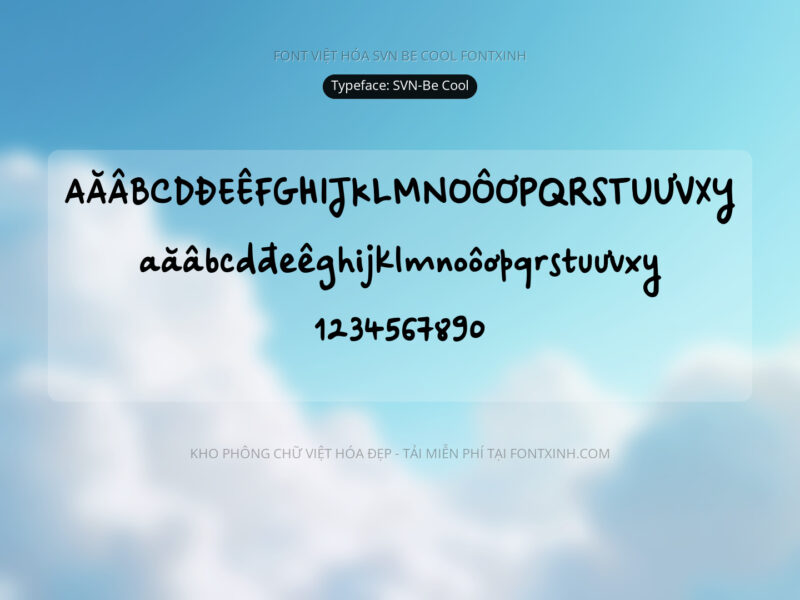 Font SVN BeCool +Swashes Font Xinh