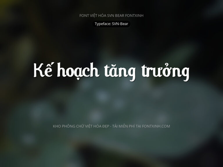 Font SVN Bear Font Xinh