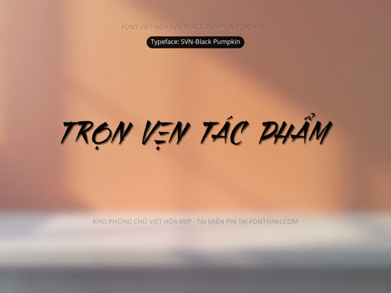 Font SVN BlackPumpkin Font Xinh