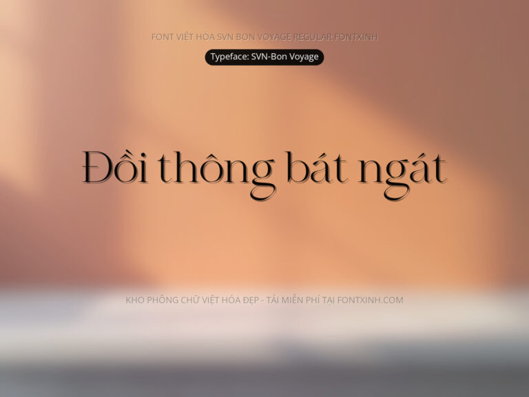 Font SVN BonVoyage Font Xinh