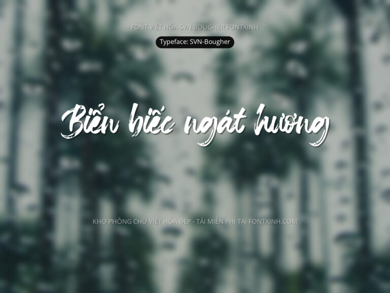 Font SVN Bougher Font Xinh