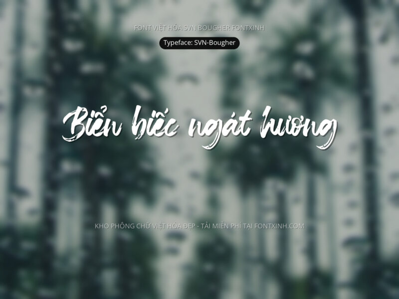 Font SVN Bougher Font Xinh