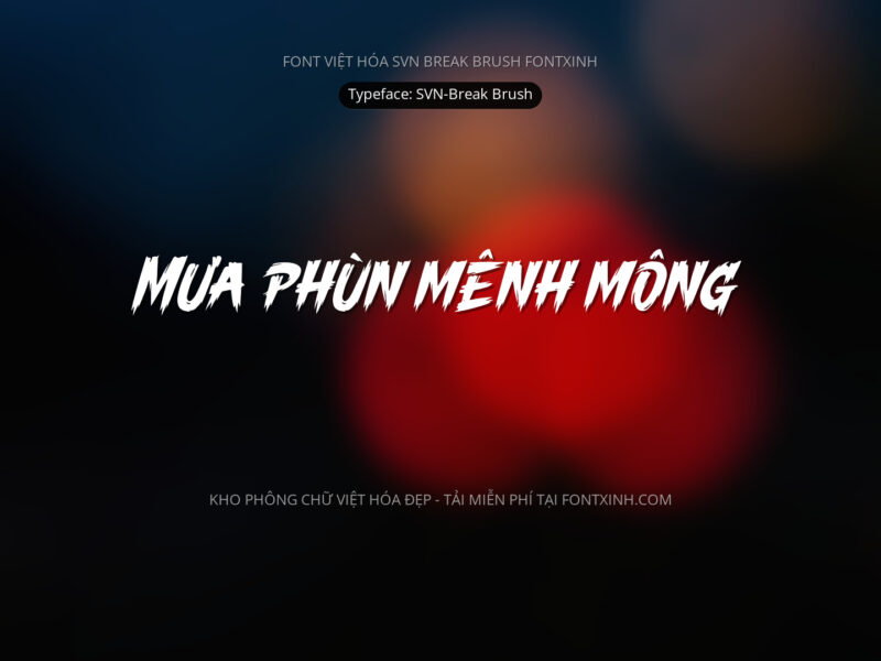 Font SVN BreakBrush Font Xinh