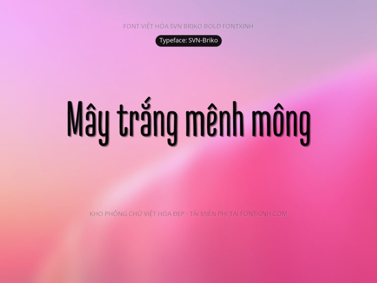 Font SVN BrikoBold Font Xinh