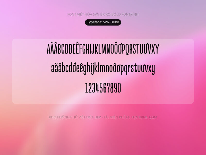 Font SVN BrikoBold Font Xinh