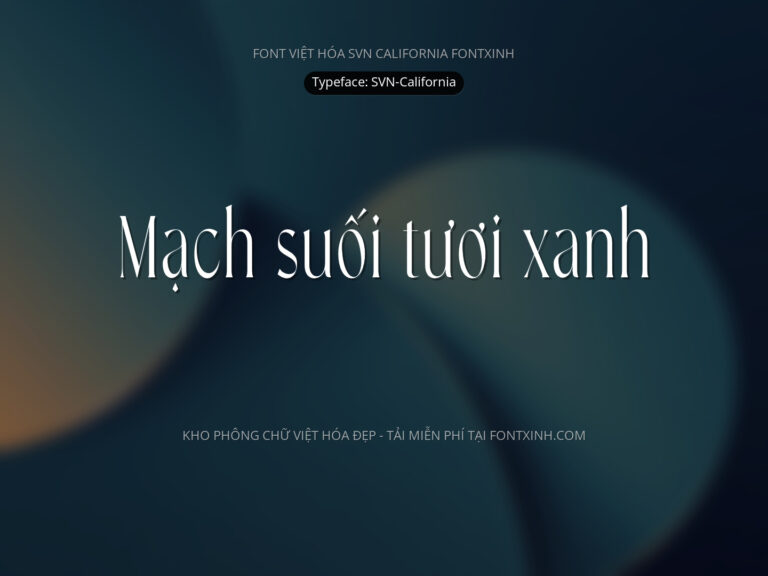 Font SVN California Font Xinh