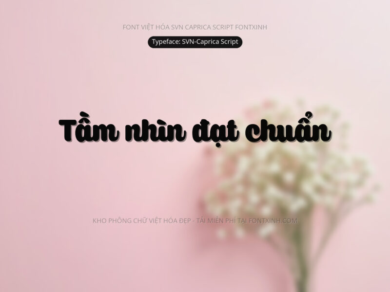 Font SVN Caprica Script Font Xinh