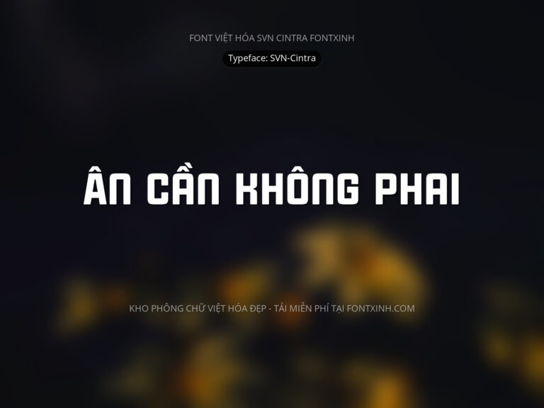 Font SVN Cintra Font Xinh