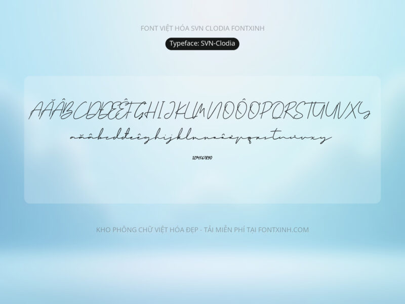 Font SVN Clodia Font Xinh