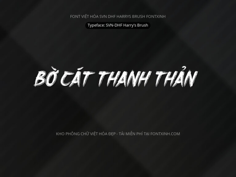 Font SVN Harry’S Brush Font Xinh