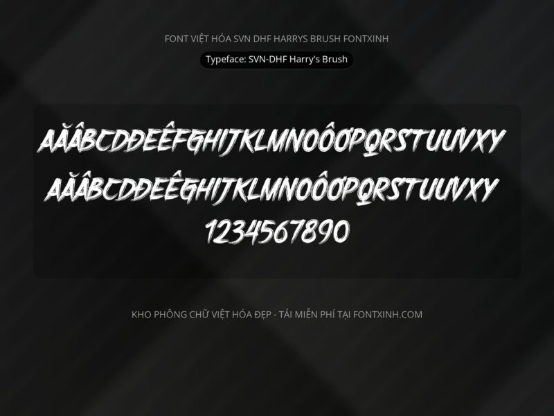 Font SVN Harry’S Brush Font Xinh