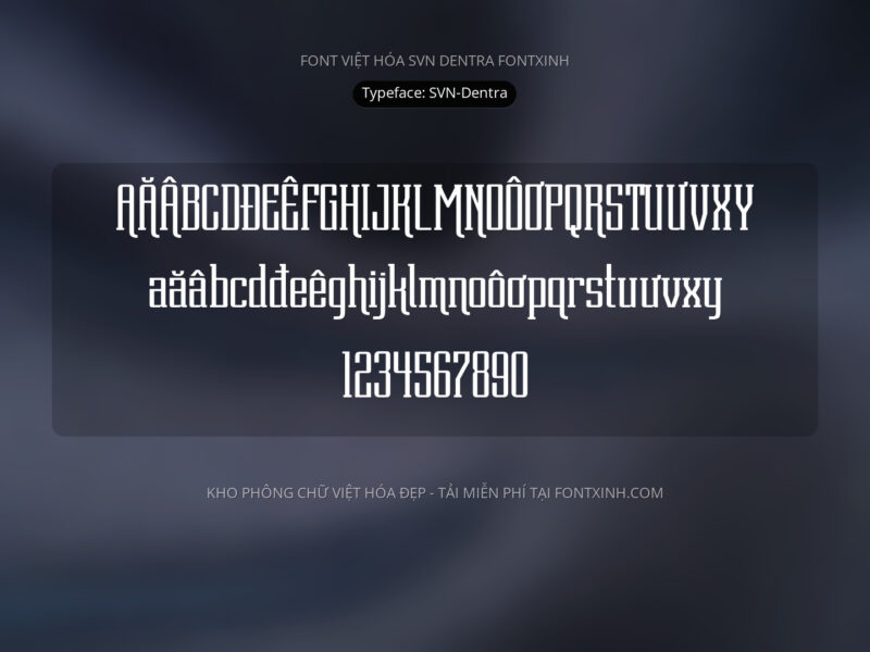 Font SVN Dentra Font Xinh