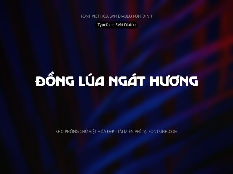Font SVN Diablo Font Xinh