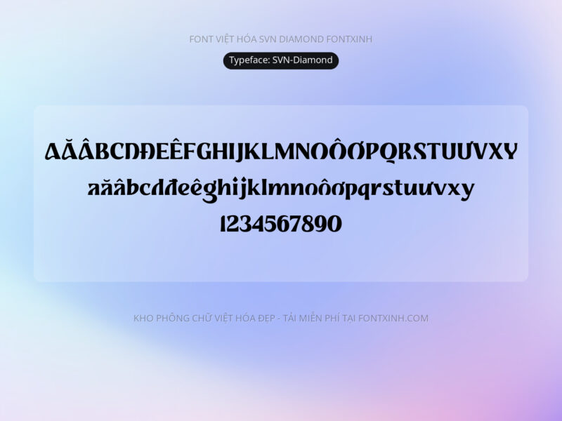 Font SVN Diamond Font Xinh