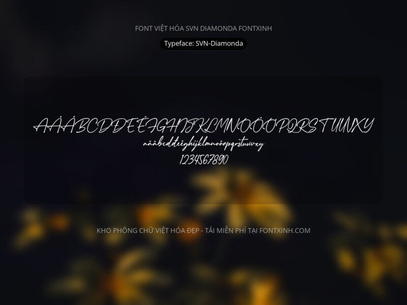 Font SVN Diamonda Font Xinh