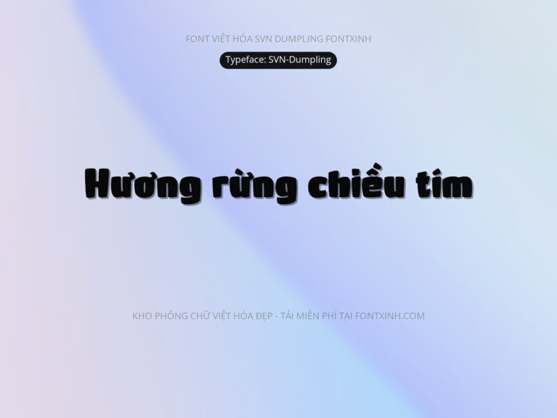 Font SVN Dumpling Font Xinh