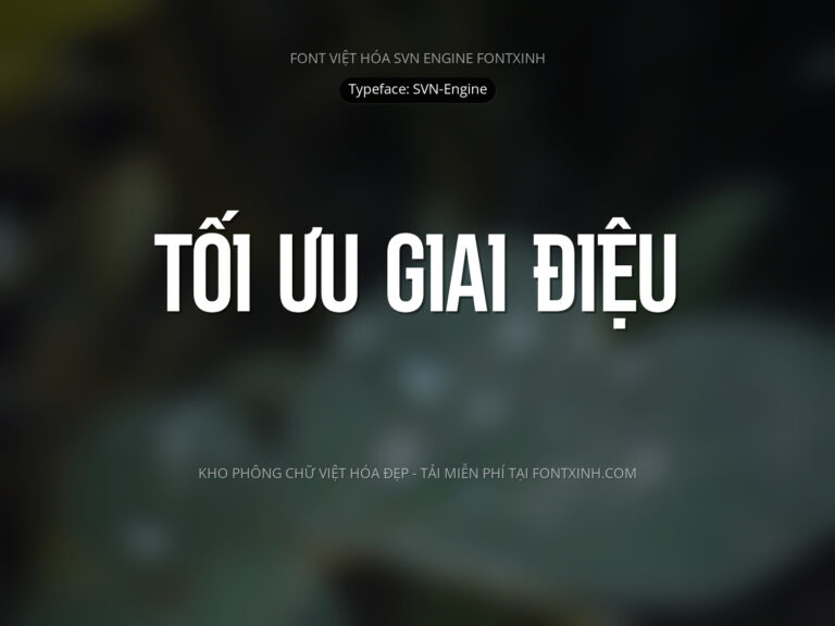 Font SVN Engine Font Xinh