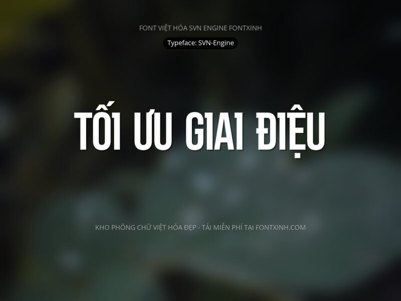 Font SVN Engine Font Xinh