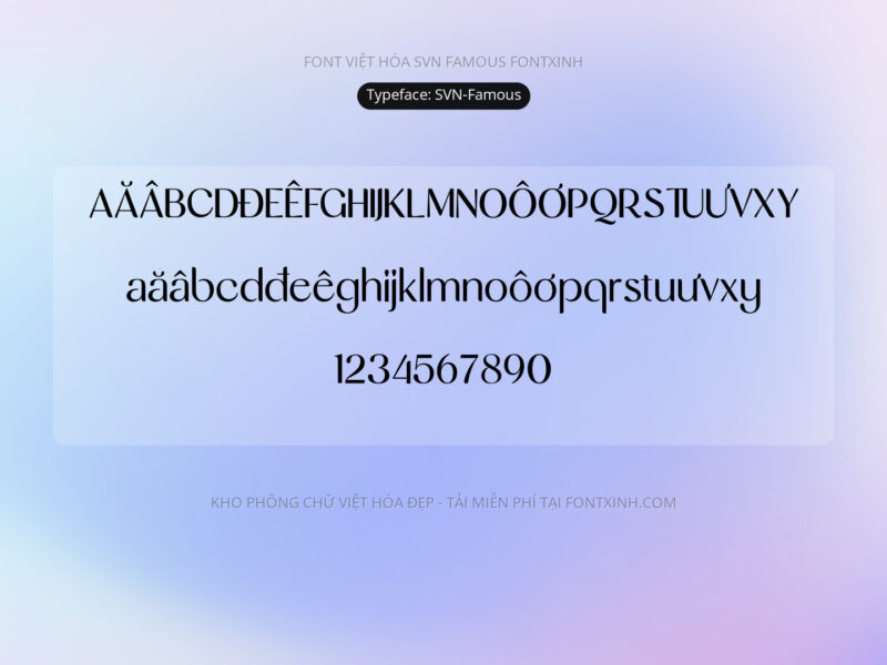Font SVN Famous Font Xinh