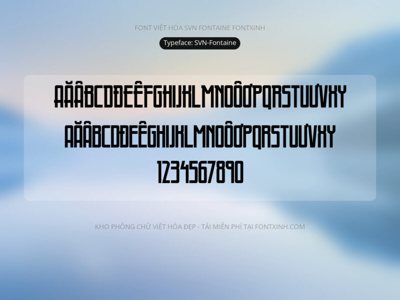 Font SVN Fontaine Font Xinh