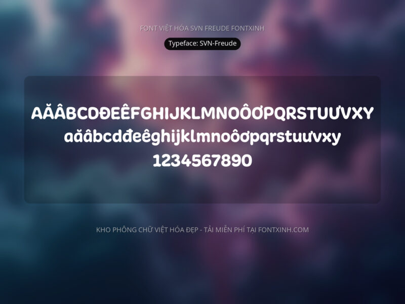 Font SVN Freude Font Xinh