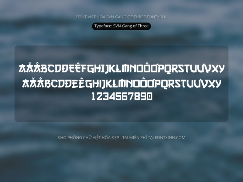 Font SVN SVN GangofThree Font Xinh