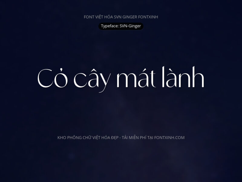 Font SVN Ginger Font Xinh