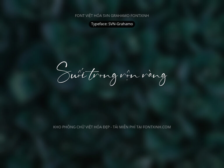 Font SVN Grahamo Font Xinh